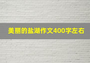 美丽的盐湖作文400字左右