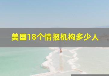 美国18个情报机构多少人