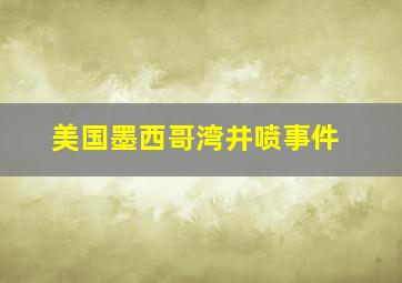 美国墨西哥湾井喷事件