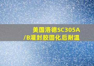 美国洛德SC305A/B灌封胶固化后耐温