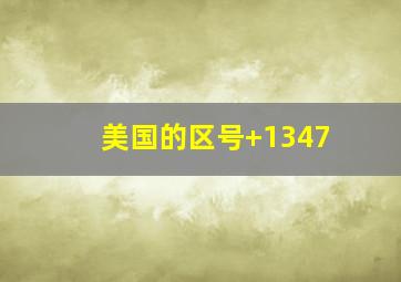 美国的区号+1347