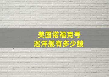 美国诺福克号巡洋舰有多少艘