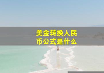 美金转换人民币公式是什么