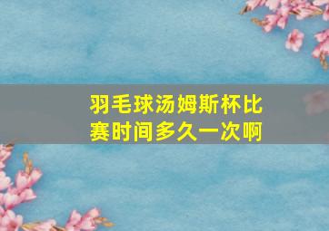 羽毛球汤姆斯杯比赛时间多久一次啊