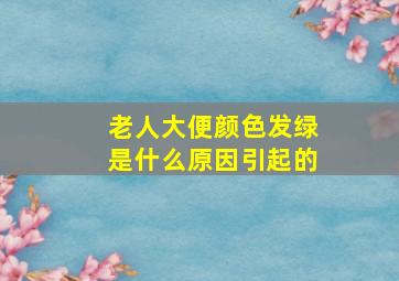 老人大便颜色发绿是什么原因引起的