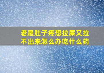 老是肚子疼想拉屎又拉不出来怎么办吃什么药