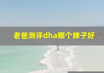 老爸测评dha哪个牌子好