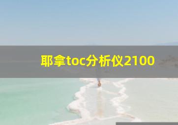 耶拿toc分析仪2100