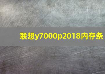 联想y7000p2018内存条