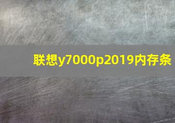 联想y7000p2019内存条