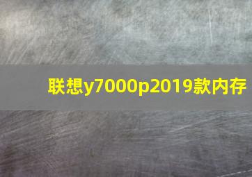 联想y7000p2019款内存