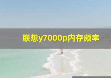 联想y7000p内存频率