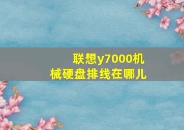 联想y7000机械硬盘排线在哪儿