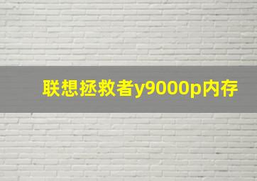 联想拯救者y9000p内存