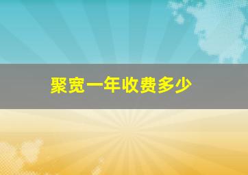 聚宽一年收费多少