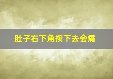 肚子右下角按下去会痛