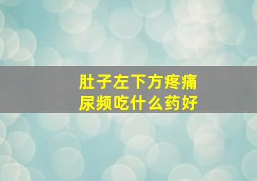 肚子左下方疼痛尿频吃什么药好