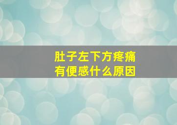 肚子左下方疼痛有便感什么原因