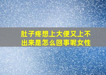 肚子疼想上大便又上不出来是怎么回事呢女性