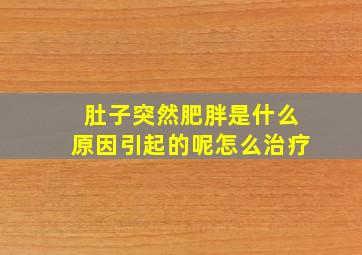 肚子突然肥胖是什么原因引起的呢怎么治疗