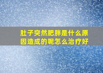 肚子突然肥胖是什么原因造成的呢怎么治疗好