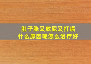 肚子胀又放屁又打嗝什么原因呢怎么治疗好