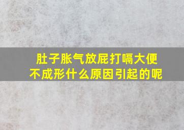 肚子胀气放屁打嗝大便不成形什么原因引起的呢