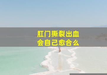 肛门撕裂出血会自己愈合么