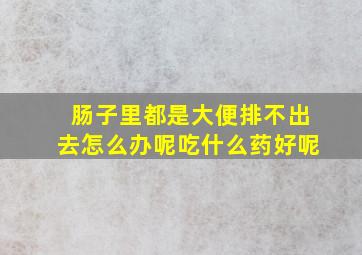 肠子里都是大便排不出去怎么办呢吃什么药好呢