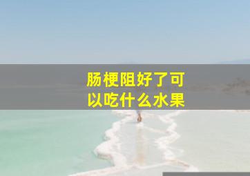 肠梗阻好了可以吃什么水果