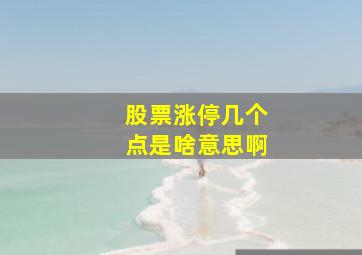 股票涨停几个点是啥意思啊