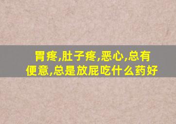 胃疼,肚子疼,恶心,总有便意,总是放屁吃什么药好