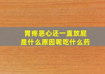 胃疼恶心还一直放屁是什么原因呢吃什么药