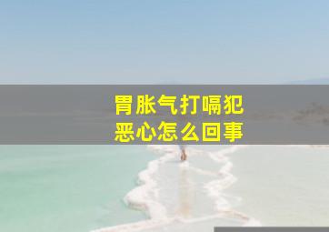 胃胀气打嗝犯恶心怎么回事