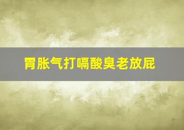 胃胀气打嗝酸臭老放屁