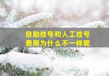 自助挂号和人工挂号费用为什么不一样呢