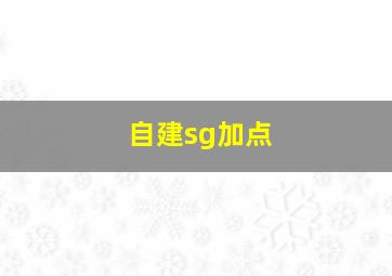 自建sg加点