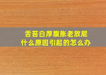 舌苔白厚腹胀老放屁什么原因引起的怎么办