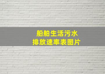 船舶生活污水排放速率表图片