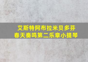 艾斯特阿布拉米贝多芬春天奏鸣第二乐章小提琴