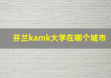 芬兰kamk大学在哪个城市