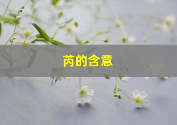 芮的含意