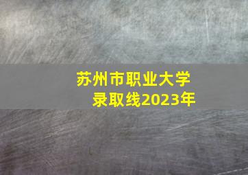 苏州市职业大学录取线2023年