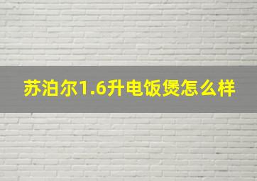 苏泊尔1.6升电饭煲怎么样