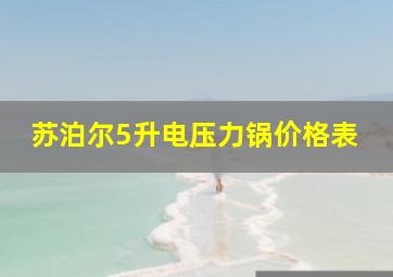 苏泊尔5升电压力锅价格表