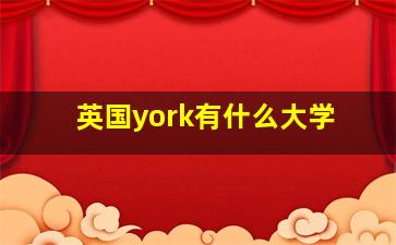 英国york有什么大学