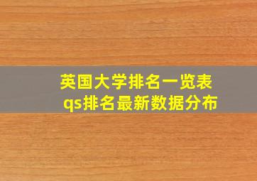 英国大学排名一览表qs排名最新数据分布