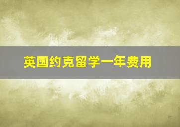 英国约克留学一年费用