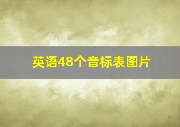 英语48个音标表图片