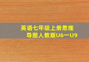 英语七年级上册思维导图人教版U6一U9